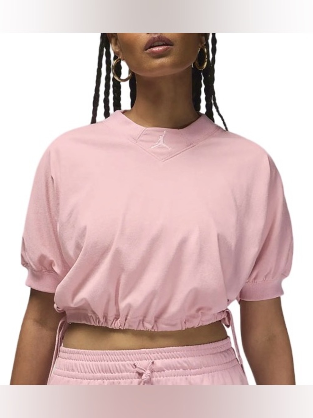 NWT Nike Air Jordan Knit Cropped Top Oversized Fit Women’s XL Pink